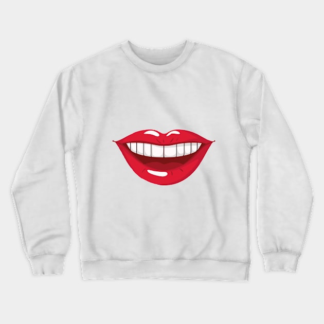 Smile Crewneck Sweatshirt by dodgerfl